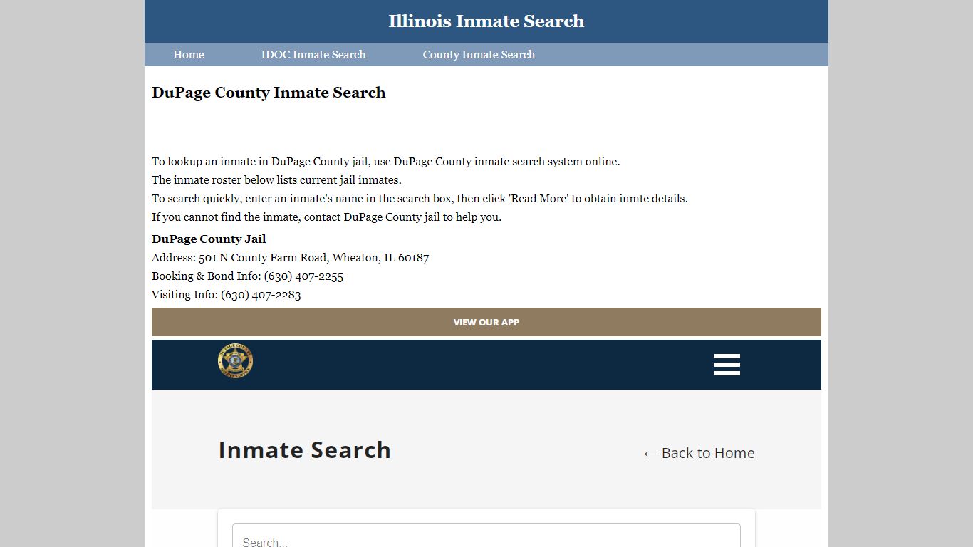 DuPage County Inmate Search